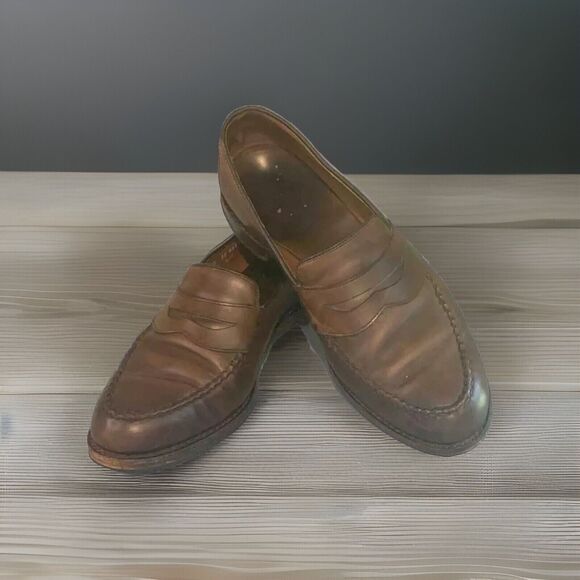 Allen Edmonds Penny Loafers Mens Size‎ 10 Randolph Brown Leather Shoes